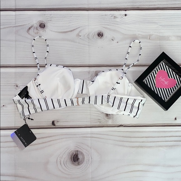 🔥 LA Hearts Stripe Underwire Bralette Top NWT - Picture 5 of 5